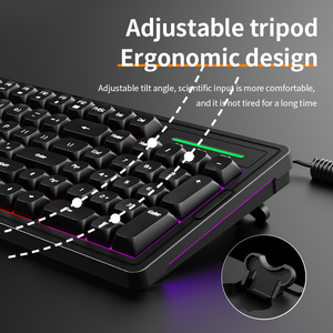 Km2000 Wired Mechanical <strong>Keyboard</strong> and Mouse Set Dazzling LED Backlight USB Interface <strong>for</strong> Gaming on <strong>Notebook</strong> or <strong>Computer</strong> - Product Image 5