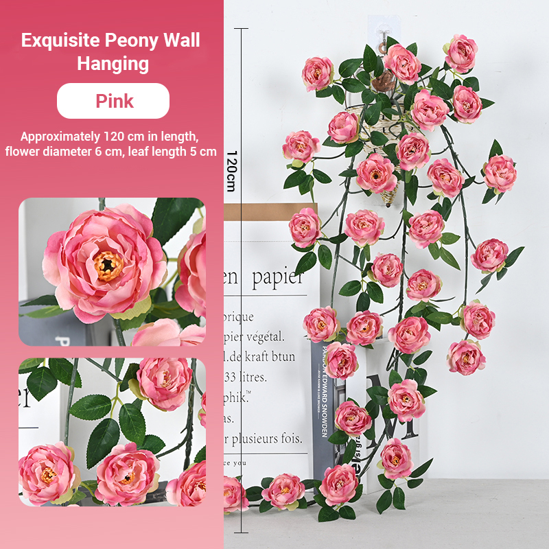 Tenture murale pivoine rose-linglong