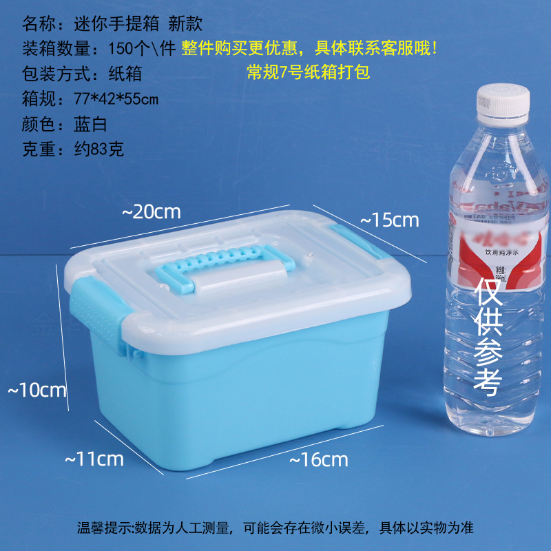 Mini suitcase, new blue and white