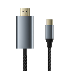 Convertidor USB C macho a HDTV hembra de 20CM 4K 30Hz tipo C entrada HD MI salida Cable de Audio en gris para computadora portátil chaqueta de PVC - Product Image 4