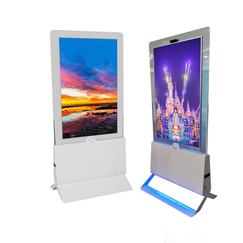 पारदर्शी स्क्रीन डिस्प्ले कैबिनेट होलोग्राफिक इंटरैक्टिव गहने प्रदर्शित 3 डी पारदर्शी विज्ञापन मशीन