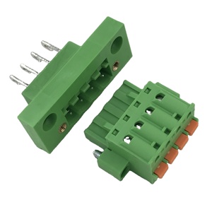Bloco <span class=keywords><strong>terminal</strong></span> plug gable de XK2EDGKDM-5.08MM pitadas, bloco de contato fêmea e macho através de parede