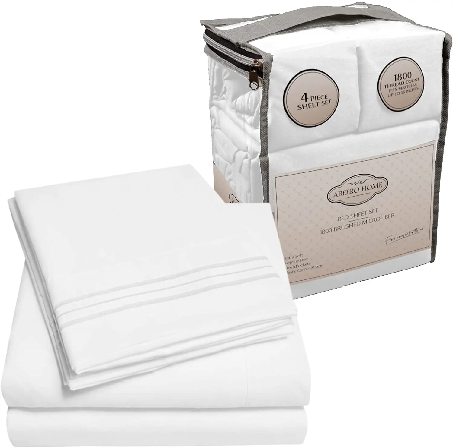 Doux comme 1800tc ensembles de draps en coton égyptien maison 4 pièces drap de lit en microfibre pour couleur unie couette drap de lit ensemble de literie