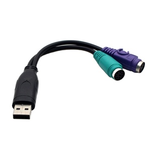 Hot Selling 20CM Pure Copper PS/2 Female to USB 2.0 Male Converter Cable Shielded by Braid Jacket for Cameras and <strong>Computers</strong> - Product Image 1