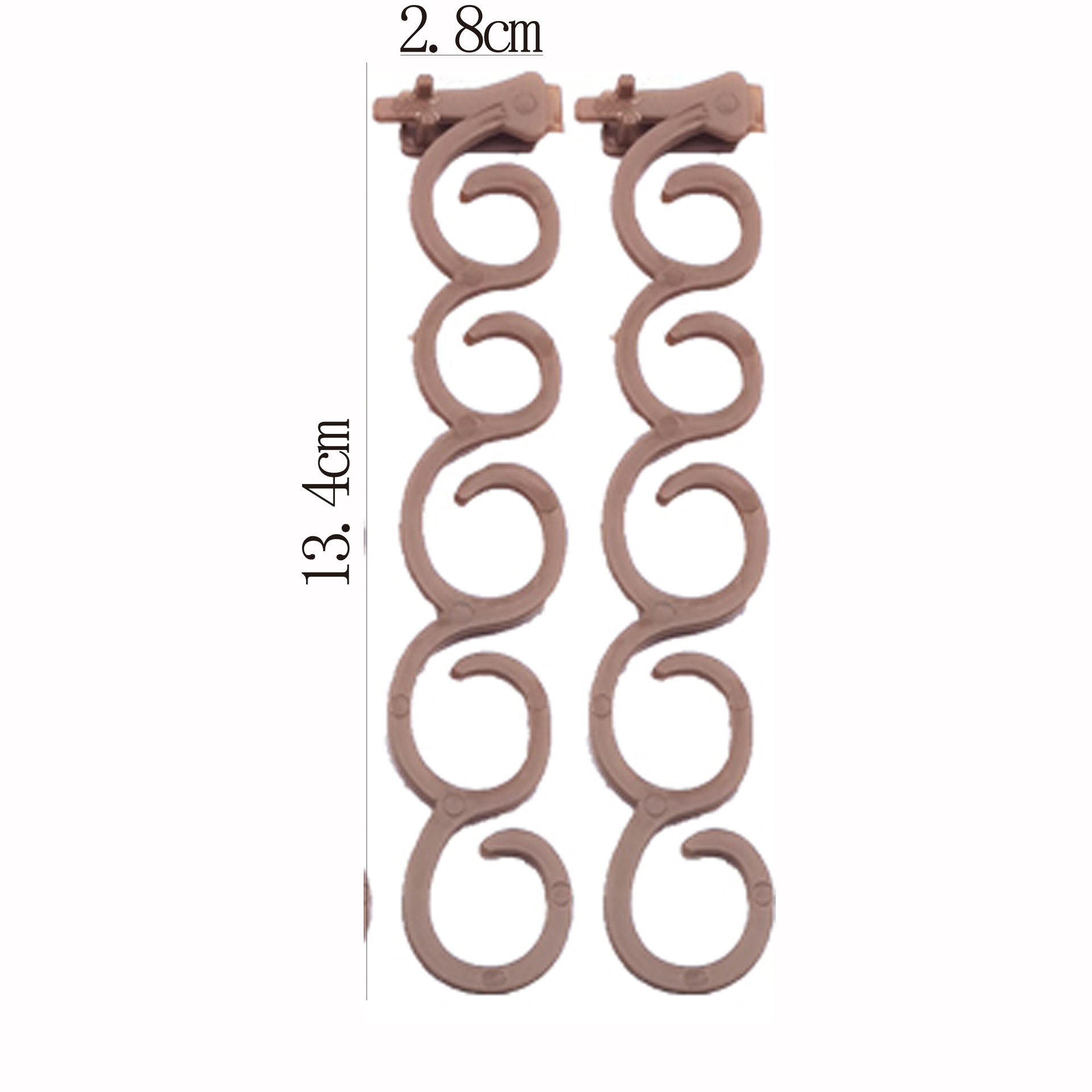 Dispositif de tressage de cheveux latéraux-marron