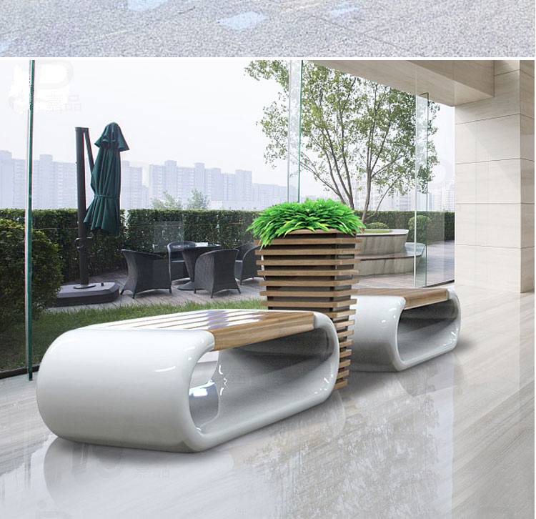 Two benches+1 flower pots