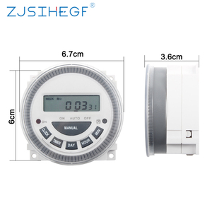 TM619 AC220V 230V 240V 16A Digital Power LCD Timer Programmabile Interruttore A Tempo Relè con elencato relè - Product Image 2
