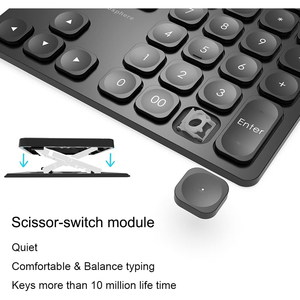 <strong>Numeric</strong> <strong>Keypad</strong> Rechargeable Wireless Number Pad 36-Keys External Wireless <strong>Numeric</strong> <strong>Keyboard</strong> Data Entry - Product Image 4