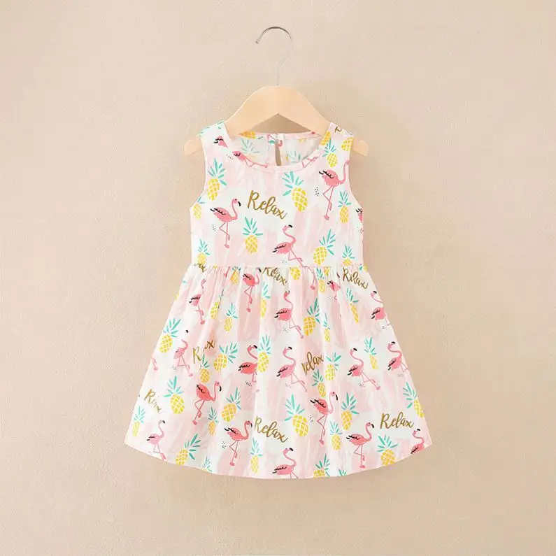 2023 Summer Baby Dress New Design Princess Dresses Causal Children Cotton Kids Dress Baby Girl Clothes