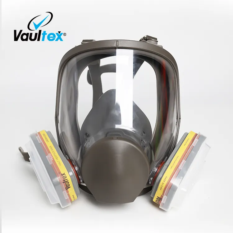 Vaultex 6800 Protección de doble filtro Respiración de cara completa Reutilizable Polvo Tóxico Máscara de gas químico