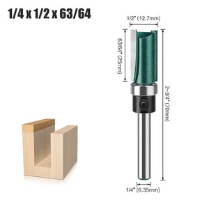 1/4 inç 6mm Shank karbür End Mill yönlendirici Bit Set gömme Trim ağaç İşleme yüz değirmen düzeltici temizlik için zıvana kesici - Product Image 6