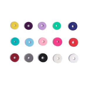 6mm 2600Pcs 15 Color <strong>Flat</strong> Round Polymer Clay Spacer Beads with Pendant Charms Kit Roll <strong>Elastic</strong> <strong>String</strong> for DIY Making - Product Image 5