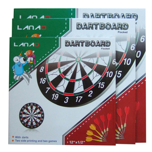<strong>Dart</strong> Board Game Set 12&quot; 15&quot; 17&quot; Inch Double Sided Usable Dartboard with 6 Steel Tip <strong>Darts</strong> <strong>Excellent</strong> Indoor &amp; Outdoor Party Game