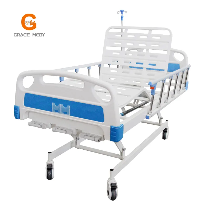 Cama Manual de enfermería para pacientes, equipo médico ICU de 3 funciones, camas de hospital, manivela, a la venta