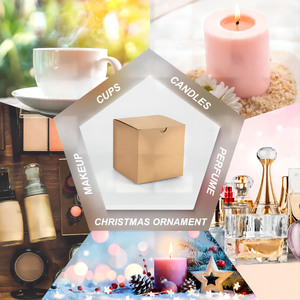 Giấy kraft Hộp quà tặng nhỏ nắp vuông trình bày thư mục cho cốc nến Ngày Valentine lưu trữ thực phẩm Matt cán - Product Image 3