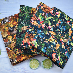 高品质定制数码印花面料棉氨纶面料并提供切割服务 - Product Image 2