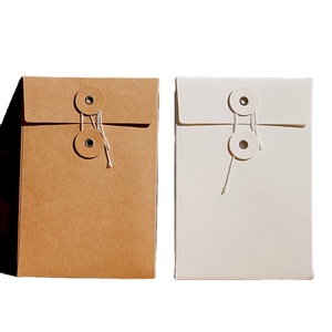 Großhandel Custom Logo Papier Recycelbarer Kraft umschlag mit Knopf und Schnur verschluss - Product Image 1