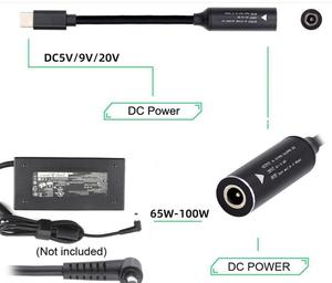 Cable de carga de enchufe de alimentación de salida tipo C de 4,5x3,0mm, 65W, PD9V, 5V, 20V - Product Image 3