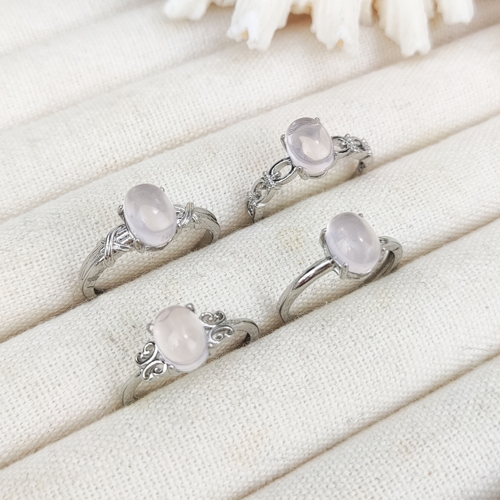 Rose quartz - silver