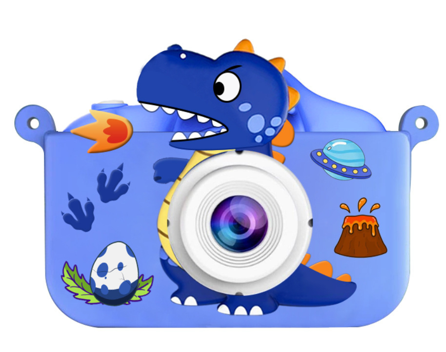 Blue little dinosaur-hd dual camera