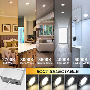 Fabrika doğrudan satış ince Panel AYDINLATMA stokta enerji yıldızı ETL LED gömme aydınlatma kısılabilir 5CCT Pot ışıkları 4 inç Led - Product Image 4