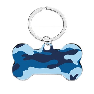 Ywganggu Roestvrij Staal Hond Bot Tags Sleutelhanger Uv Afdrukken Hond Id Tag Graveren Metalen Kay Ketting Aanpasbare Dog Tag - Product Image 2