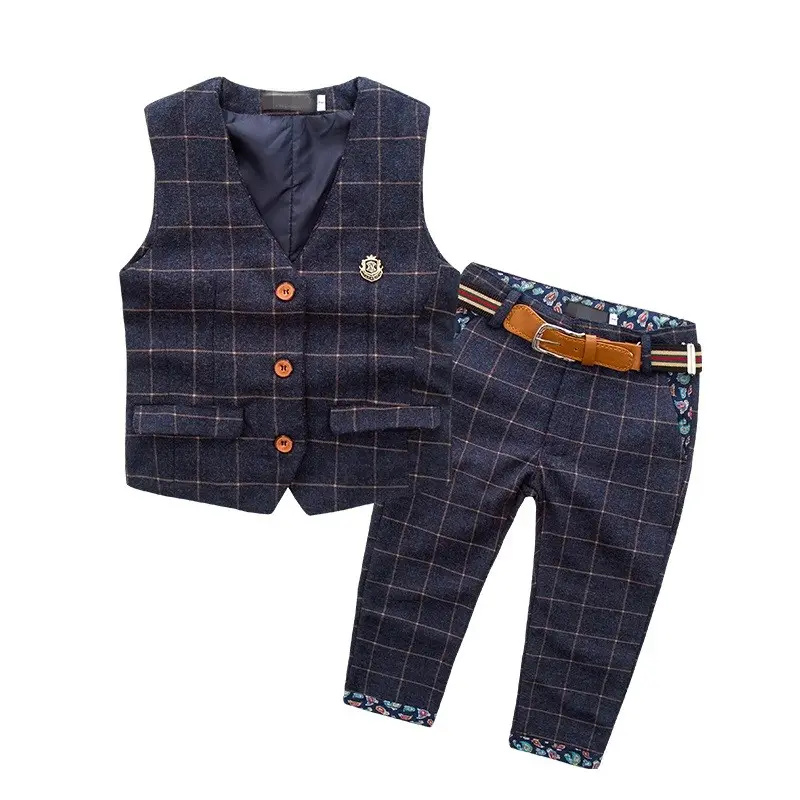A buon mercato Hot Kids Boy 2 pezzi vestiti elegante giacca pantaloni abbigliamento vestito di Shopping Online