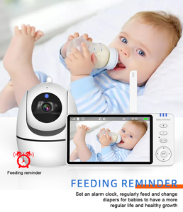 Akıllı bebek uyku monitör gece görüş sıcaklık Cry ses algılama 720P 5 inç bebek izleme monitörü ekran kamera ve ses ile - Product Image 4