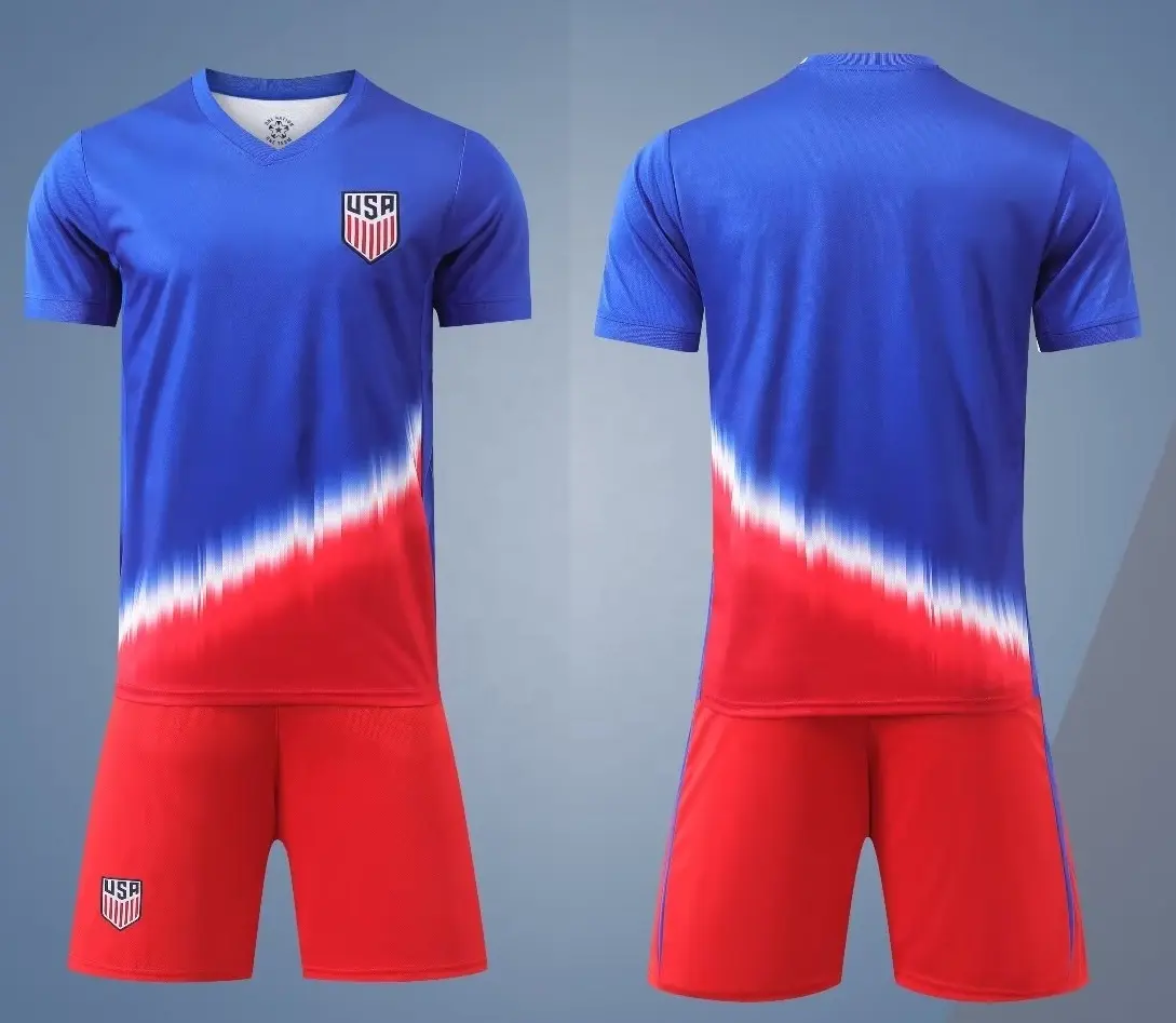 Camisa de futebol personalizada OEM dos EUA América 2024, camisa de futebol, uniforme de futebol