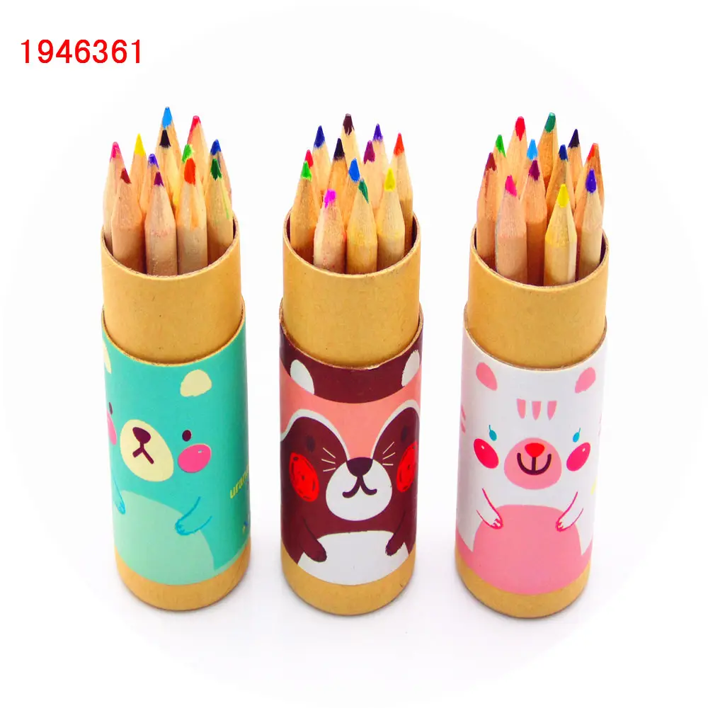 High quality 12pcs/Set sketch No paint Wooden Painting Colorful Pencils for child artist drawing Non-toxic pencils