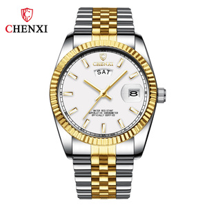 Chenxi นาฬิกาควอทซ์ CX-004B กันน้ำปฏิทินคู่สำหรับผู้ชายความคิดสร้างสรรค์ชั้นสูง - Product Image 5