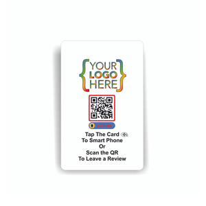 Riutilizzabile NFC Smart Review Card con codice QR 13.56 MHz interfaccia di comunicazione RFID Tap per la revisione con Google - Product Image 1