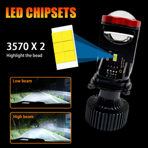 ไฟหน้า LED แบบ H4สว่างมาก90W สำหรับยานยนต์ระบบแสงสว่าง H4เลนส์ไฟหน้าโปรเจคเตอร์ขนาดเล็กแบบ Bi-LED - Product Image 5