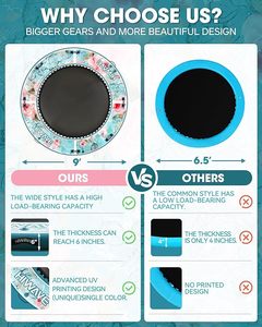 Pf 9 '* 9' * 6 'सर्कुलर हैश सेंटर फ्लोटिंग डॉक पानी के साथ inflatable watable watable watable watable watable famma - Product Image 5