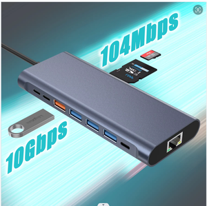 14-in-1 <strong>USB</strong> <strong>C</strong> Hub Dual Display Docking Station 4K HD4K Multiport <strong>Adapter</strong> for HP/Lenovo/Mac Book <strong>USB</strong> <strong>3.1</strong> Stock Interface - Product Image 5