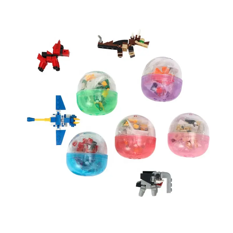 Blocs de construction de 70mm, boule de capsule éducative, jouet œufs de pâques pour mini distributeur automatique pour enfants, nouveau