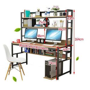Economy <strong>Simple</strong> <strong>Computer</strong> <strong>Desk</strong> <strong>Simple</strong> Modern Double <strong>Desk</strong> With Bookshelf - Product Image 6