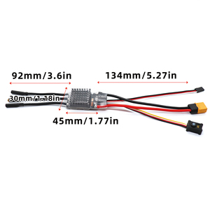 Программирование AM32 ESC система питания бесщеточный ESC 80A программирование для радиоуправляемой гусеничной машины 1/10 1/8 LCG шасси осевой SCX10 TRX-4 - Product Image 3