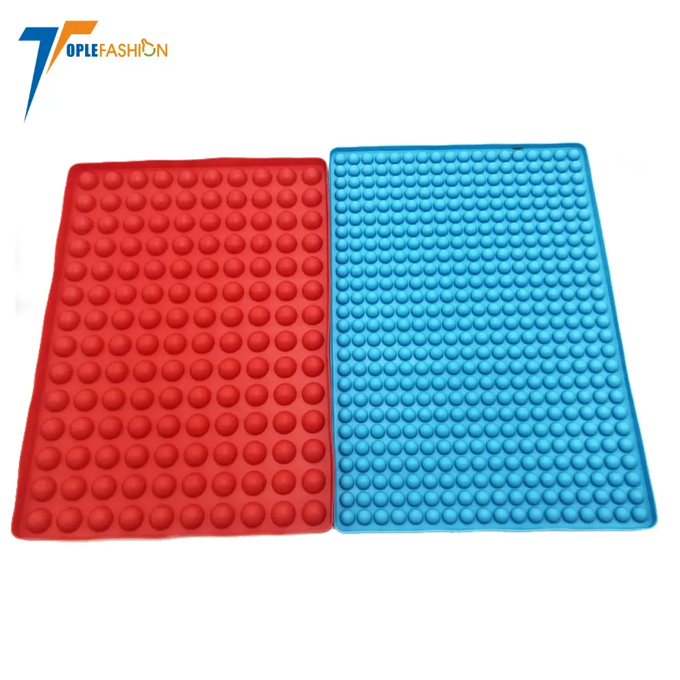 221 cavités En Silicone drain pad tapis de cuisson Semi Sphère biscuit cuit dans Moules pour Ganache Gelée Caramel Cookies Pet dog Treats