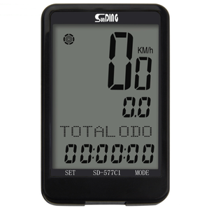 Sunding Inalámbrico Pantalla de gran tamaño Retroiluminación Velocímetro Ordenador de bicicleta con modo de menú oculto - Product Image 1