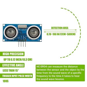 HC-SR04 Ultraschall modul Abstands sensor Packung mit 5 Stück Kompatibel mit Shenzhen Merrill chip Electronics MEGA Nano