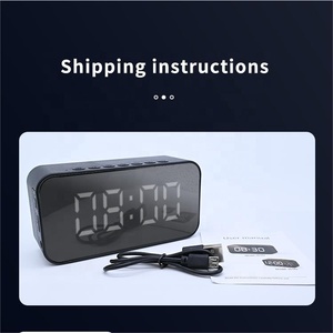 Multifunktions-Tech-Mini-FM-Radio TF-Speichers teck platz Spiegel Digitaluhr Schreibtisch Drahtloser BT-Uhr-Lautsprecher - Product Image 4
