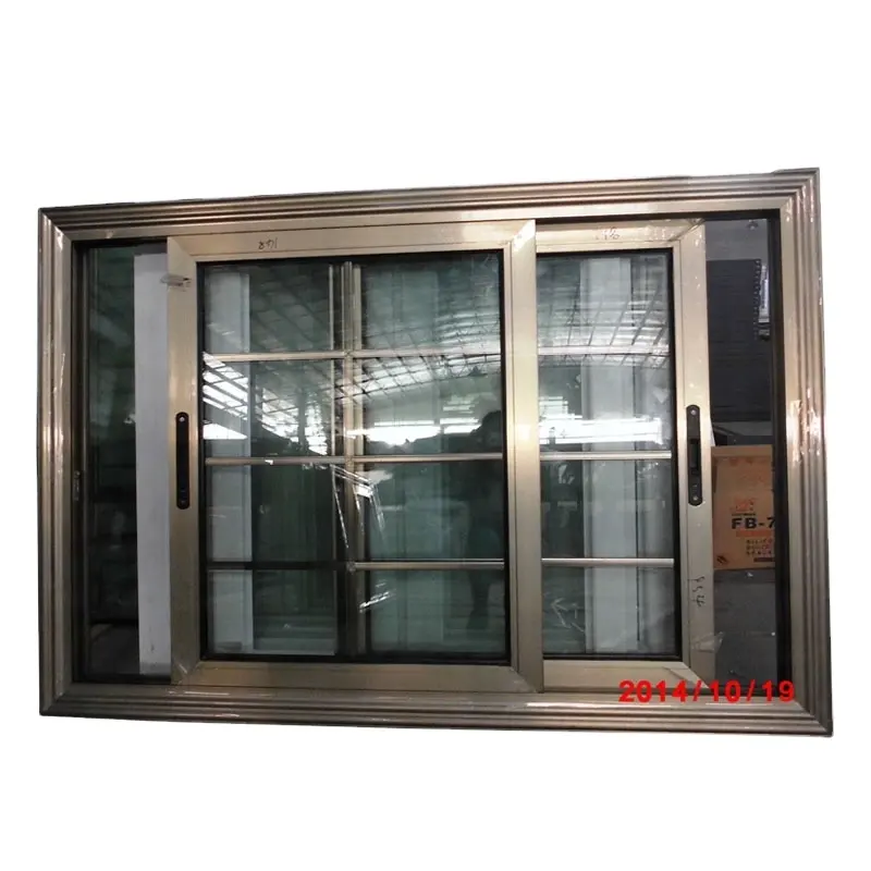 Philippines house style aluminum double glazed windows sliding window grill-iron design photos