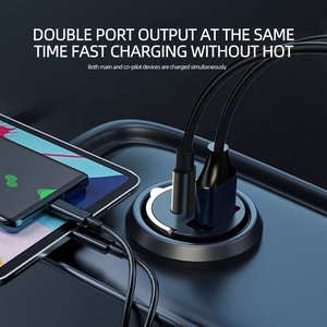 Aluminum Zinc Alloy 100W PD USB Type C Car <strong>Charger</strong> QC 3.0 4.0 Dual Port for Universal Phone Mini Fast Charging Car Adapter - Product Image 4