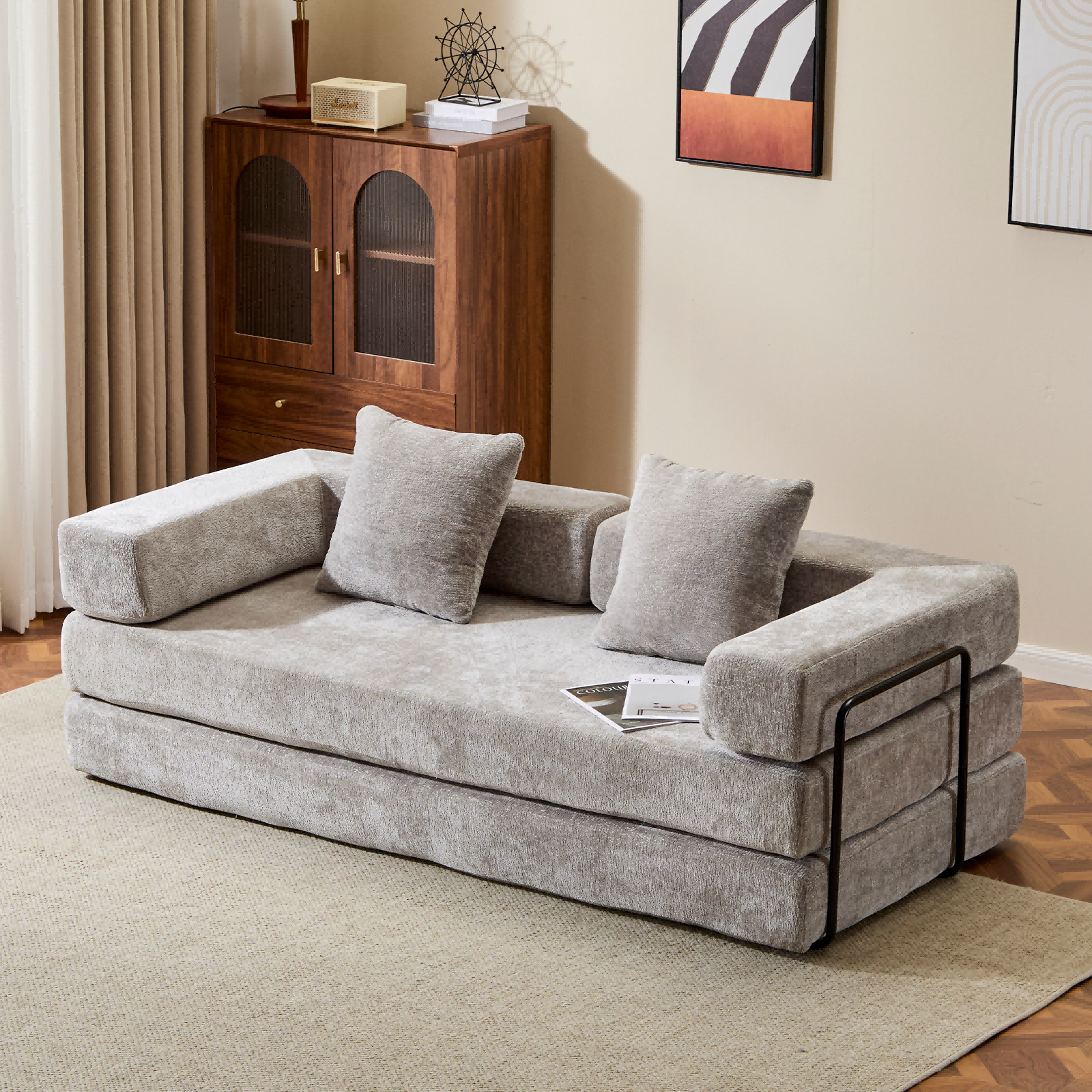 Tissu flanelle gris clair