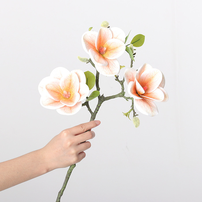 Large bowl magnolia flower champagne-60cm