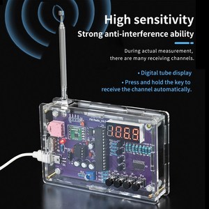 Kit de montaje de Radio, placa de circuito FM, fabricación de ordenador de un solo Chip, fabricación electrónica DIY, piezas de práctica de soldadura con estuche