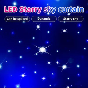 LED luce luce del cielo stellato chiesa decorazione di illuminazione di nozze sfondo a led a goccia in tessuto a stella sfondo cielo stellato - Product Image 3
