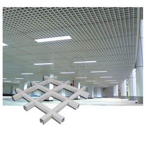 Azulejo de techo de rejilla de aluminio para edificio de oficinas decorativo Techo de celda abierta de aluminio Centro comercial Rejilla de aluminio Sistema de techo de celda abierta - Product Image 2