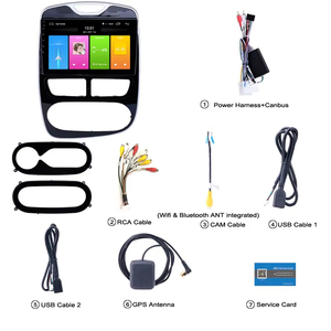 Android 12 10.1 inç araba GPS Nav radyo ünitesi oyuncu ile dijital/Analog için 2012 - 2015 & 2016 Renault Clio - Product Image 6